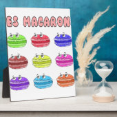 Les Macarons Cute Cartoon Fotoplaat (Zijkant)