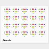 Les Macarons Cute Cartoon Hart Sticker (Vel)