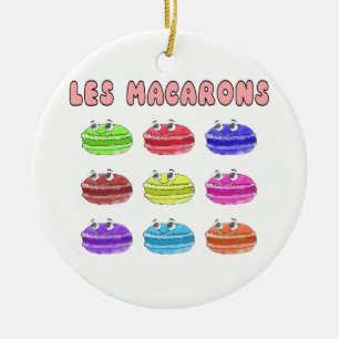 Les Macarons Cute Cartoon Keramisch Ornament