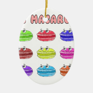 Les Macarons Cute Cartoon Keramisch Ornament