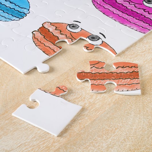 Les Macarons Cute Cartoon Legpuzzel (Zijkant)