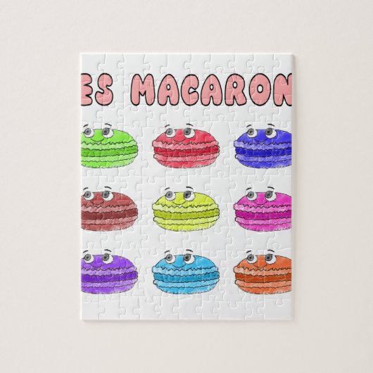 Les Macarons Cute Cartoon Legpuzzel (Verticaal)