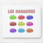 Les Macarons Cute Cartoon Muismat (Voorkant)