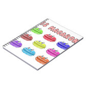 Les Macarons Cute Cartoon Notitieboek (Linkerzijde)