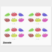 Les Macarons Cute Cartoon Ovale Sticker (Vel)