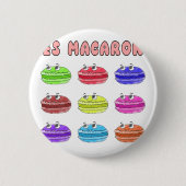Les Macarons Cute Cartoon Ronde Button 5,7 Cm (Voorkant)