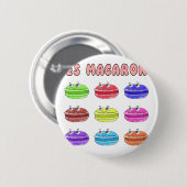 Les Macarons Cute Cartoon Ronde Button 5,7 Cm (Voorkant /achterkant)