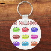 Les Macarons Cute Cartoon Sleutelhanger (Voorkant)