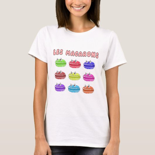 Les Macarons Cute Cartoon T-shirt (Voorkant)