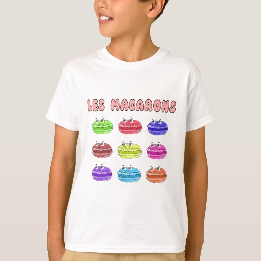 Les Macarons Cute Cartoon T-shirt (Voorkant)