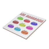 Les Macarons Cute Cartoon Tegeltje (Zijkant)
