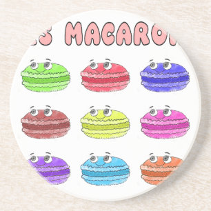 Les Macarons Cute Cartoon Zandsteen Onderzetter