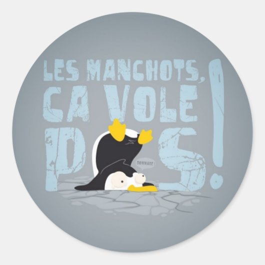 Les manchots ronde sticker (Voorkant)