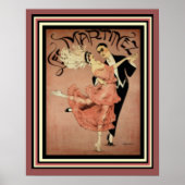 Les Martinez Art Deco Travel Poster 16 x 20 (Voorkant)