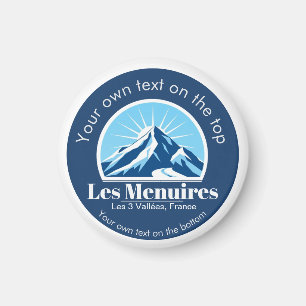 Les Menuires 3 Vallées Frankrijk skigebied souveni Magneet