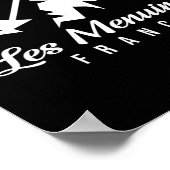 Les Menuires France Skigebied Snowboarden Poster (Hoek)
