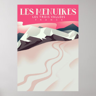 Les Menuires, Les Trois Vallées, Frankrijk  Ski Poster