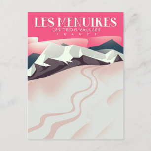 Les Menuires,Les Trois Vallées, Frankrijk vintage  Briefkaart