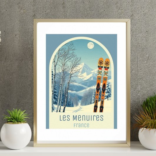 Les Menuires skigebied Poster