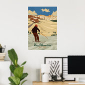 Les Menuires Skigebied Reisposter Poster (Thuiskantoor)