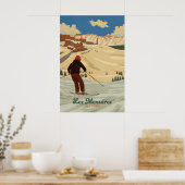 Les Menuires Skigebied Reisposter Poster (Keuken)