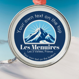 Les Menuires trois Vallées France skimedaille Metalen Ornament