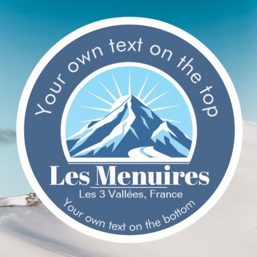 Les Menuires trois Vallées Frankrijk skigebied cad Sticker