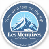 Les Menuires trois Vallées Frankrijk skigebied cad Sticker (Voorkant)