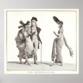 Les Merveilleuses Antiek Franse Mode Print (Voorkant)