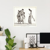 Les Merveilleuses Antiek Franse Mode Print (Thuiskantoor)