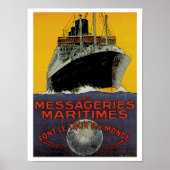 Les Messageries Maritimes Poster (Voorkant)