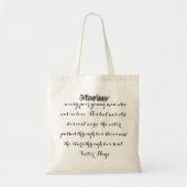 Les Miserables Bag: Marius Fancy script Tote Bag (Voorkant)