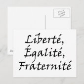 Les Misérables Love: Liberté, Égalité, Fraternité Briefkaart (Voorkant / Achterkant)