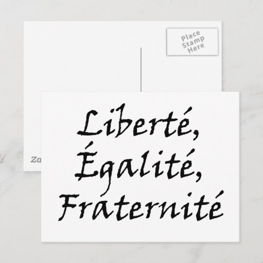 Les Misérables Love: Liberté, Égalité, Fraternité Briefkaart (Voorkant / Achterkant)