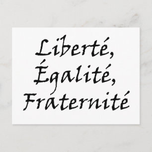 Les Misérables Love: Liberté, Égalité, Fraternité Briefkaart