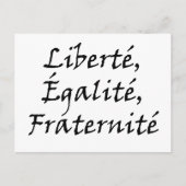 Les Misérables Love: Liberté, Égalité, Fraternité Briefkaart (Voorkant)