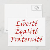 Les Misérables Love: Liberté, Égalité, Fraternité Briefkaart (Voorkant / Achterkant)