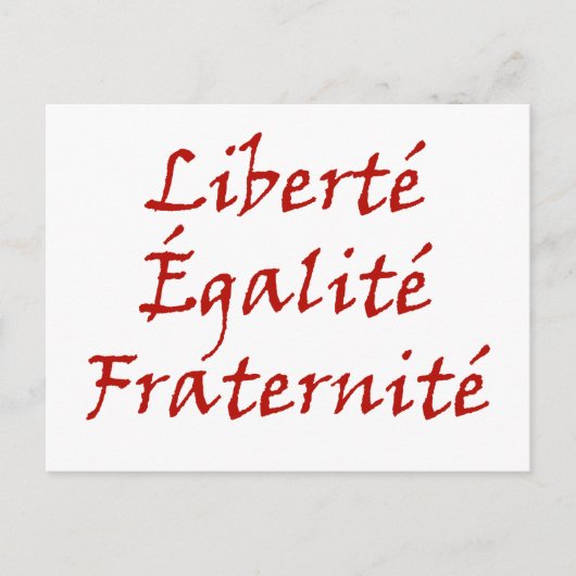 Les Misérables Love: Liberté, Égalité, Fraternité Briefkaart (Voorkant)