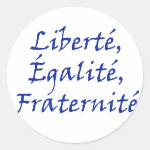 Les Misérables Love: Liberté, Égalité, Fraternité Ronde Sticker