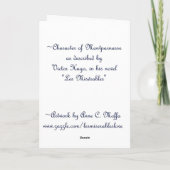 Les Misérables Love: Montparnasse Note Kaart (Achterkant)