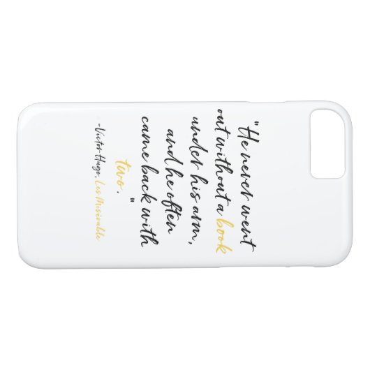 Les Miserables Phone Case Book Quote Victor Hugo (Achterkant (Horizontaal))