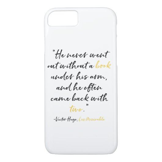Les Miserables Phone Case Book Quote Victor Hugo (Achterkant)