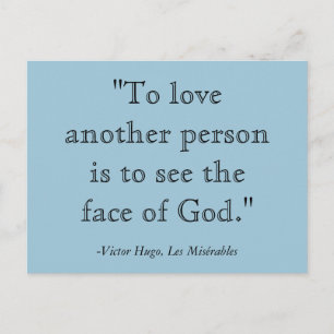 Les Misérables Quote Briefkaart