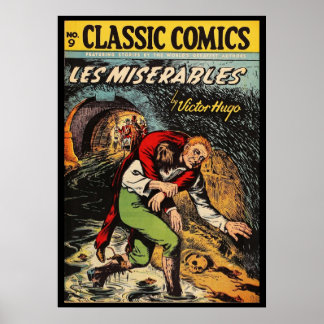 Les Miserables Victor Hugo Comic Book Hoesje Poster