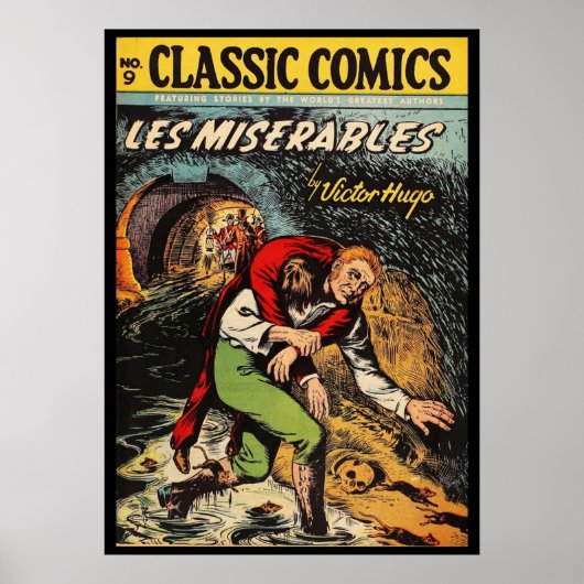 Les Miserables Victor Hugo Comic Book Hoesje Poster (Voorkant)