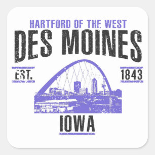 Les Moines Vierkante Sticker