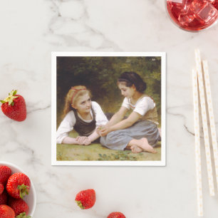 Les Noisettes: Jonge meisjes die hazelnoten verzam Servet