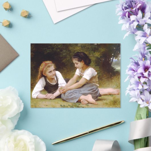 Les Noisettes: Jonge meisjes verzamelen hazelnoten Acryl Uitnodigingen (Insitu (Huwelijk))