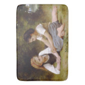 Les Noisettes: Jonge meisjes verzamelen hazelnoten Badmat (Voorkant Verticaal)