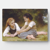 Les Noisettes: Jonge meisjes verzamelen hazelnoten Fotoplaat (voorkant)